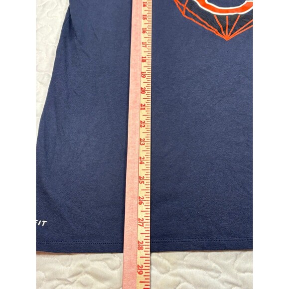 Nike Navy Blue NFL Chicago Bears Dry-fit Athletic Cut Tshirt size large - Picture 6 of 8